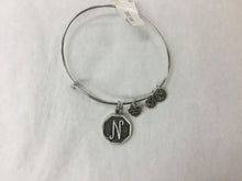 Load image into Gallery viewer, Bracelet Initial Bangle Silver