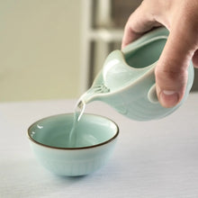 Load image into Gallery viewer, Koi Fish Kung Fu Tea Pot with A Cup Light Blue
