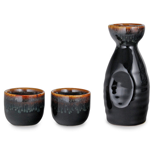 Sake Set Black/Brown