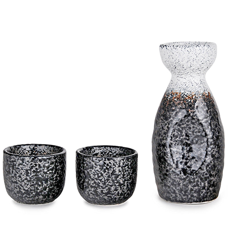 Sake Set  Black/White