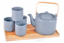 Load image into Gallery viewer, Tea Set W/STRNR and Bamboo Tray
