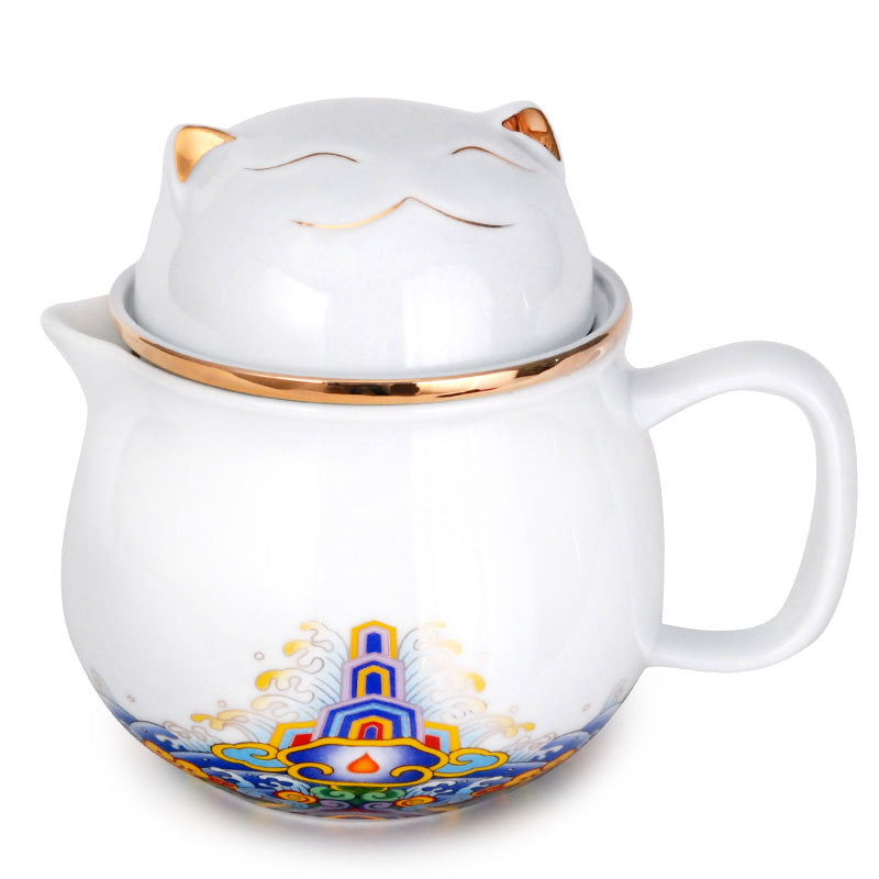 Teapot - Lucky Cat (porcelain)