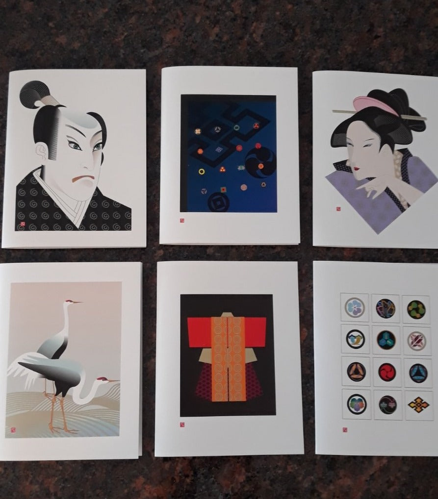 Greeting Card Set - Japanese Graphics