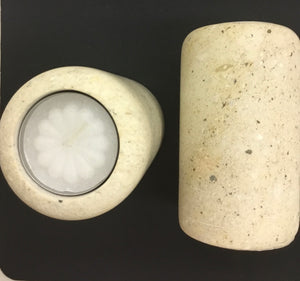 Candle Holder -Smooth Stone Voltive